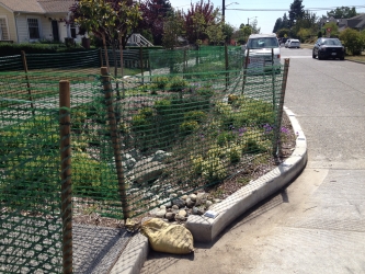 Sand Bags Prevent Silt-Laden Flow